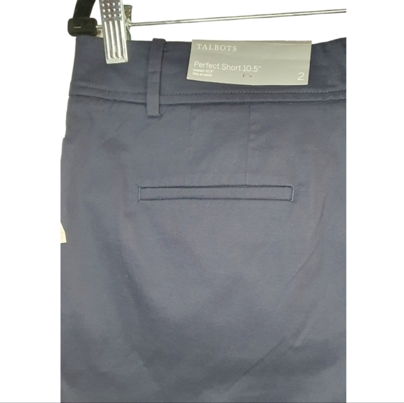 TALBOTS NWT The Perfect Short Twill Bermudas Navy Women's Size 4-6‎ - Picture 7 of 7